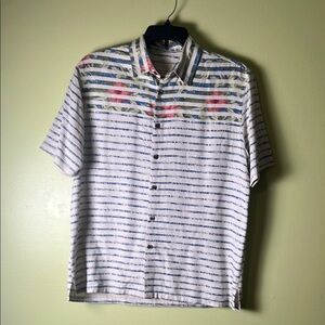 Island Republic Vintage collection Men's Striped Short Sleeve Shirt - Multicolor